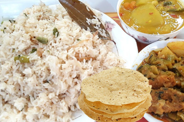 Bagara Khana And Dalcha Phalli With Papad