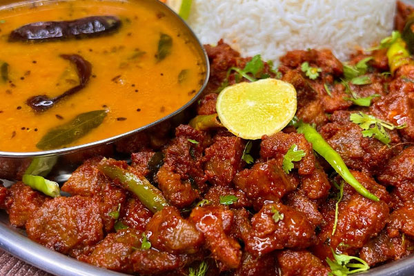 Katti Dal Tandori Chicken And Plain Rice